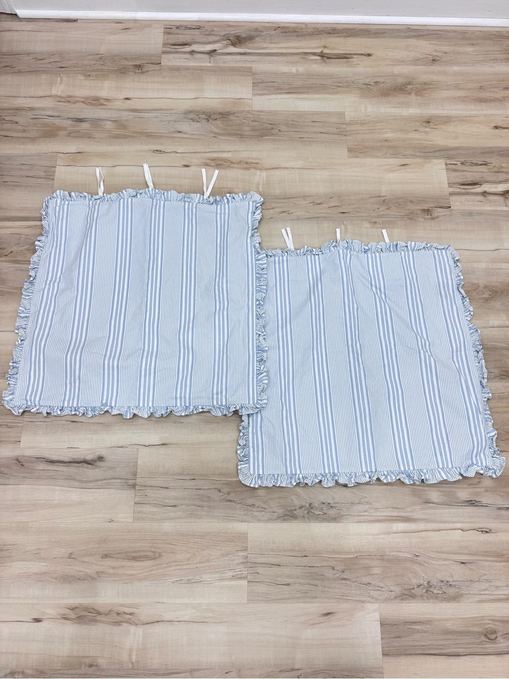 Lauren Ralph Lauren Shelter Island Ruffled Euro Sham Set of 2 blue white stripe